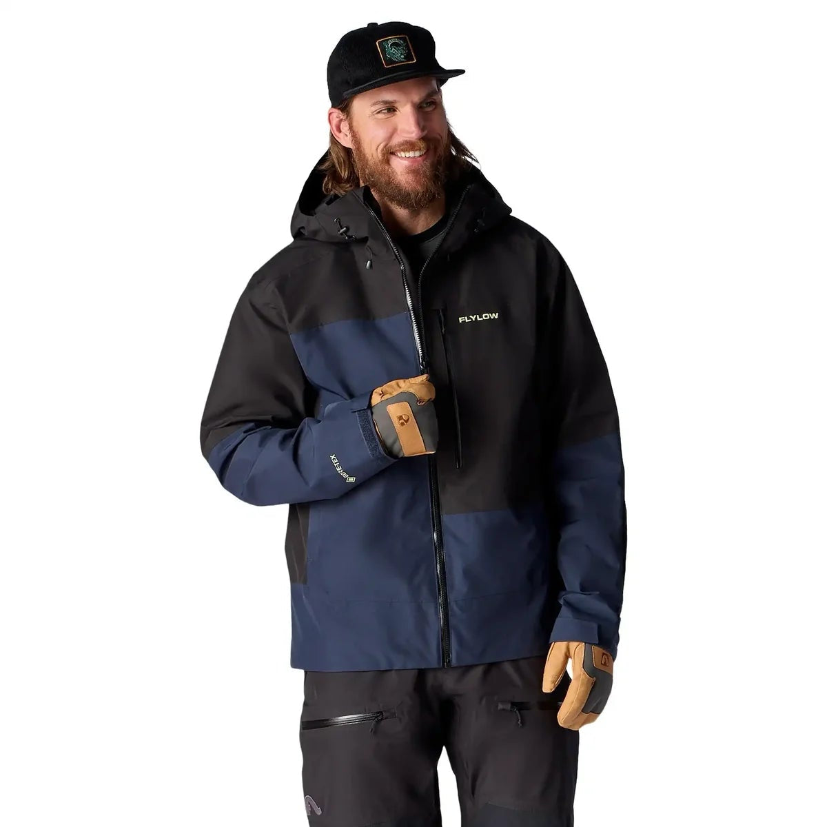 FlyLow Men's Lone Pine Gore Jacket-Black/Abyss-Killington Sports