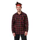 Flylow Men's Handlebar Tech Flannel-Amaro/Black Plaid-Killington Sports