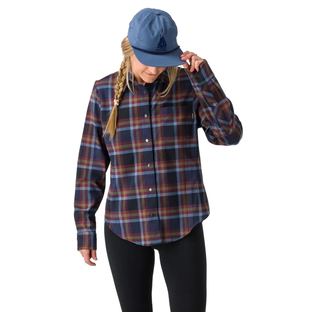 Flylow Women's Brigitte Tech Flannel-Black-Killington Sports