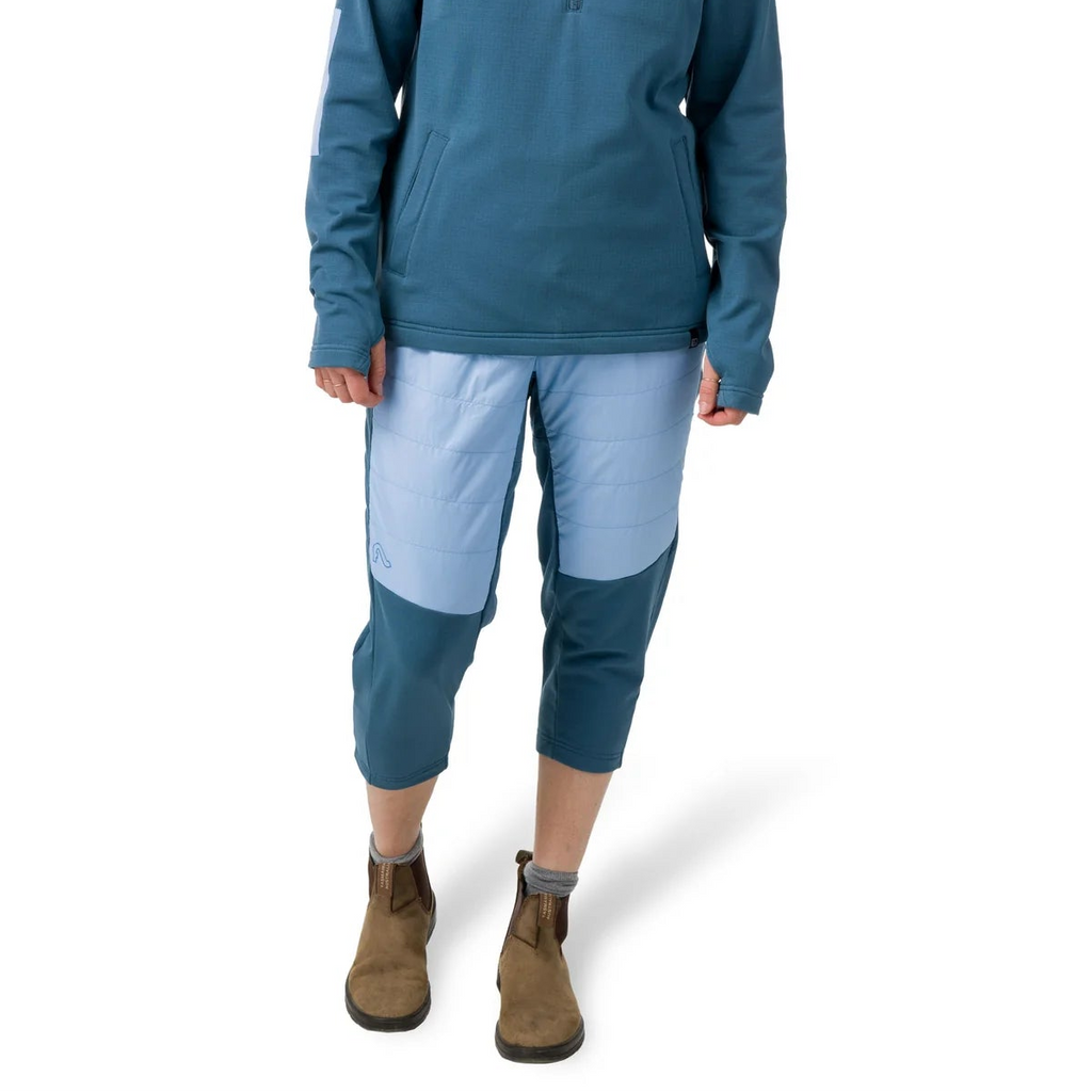 Flylow Women's Puffer 3/4 Pant-Ocean/Frozen-Killington Sports