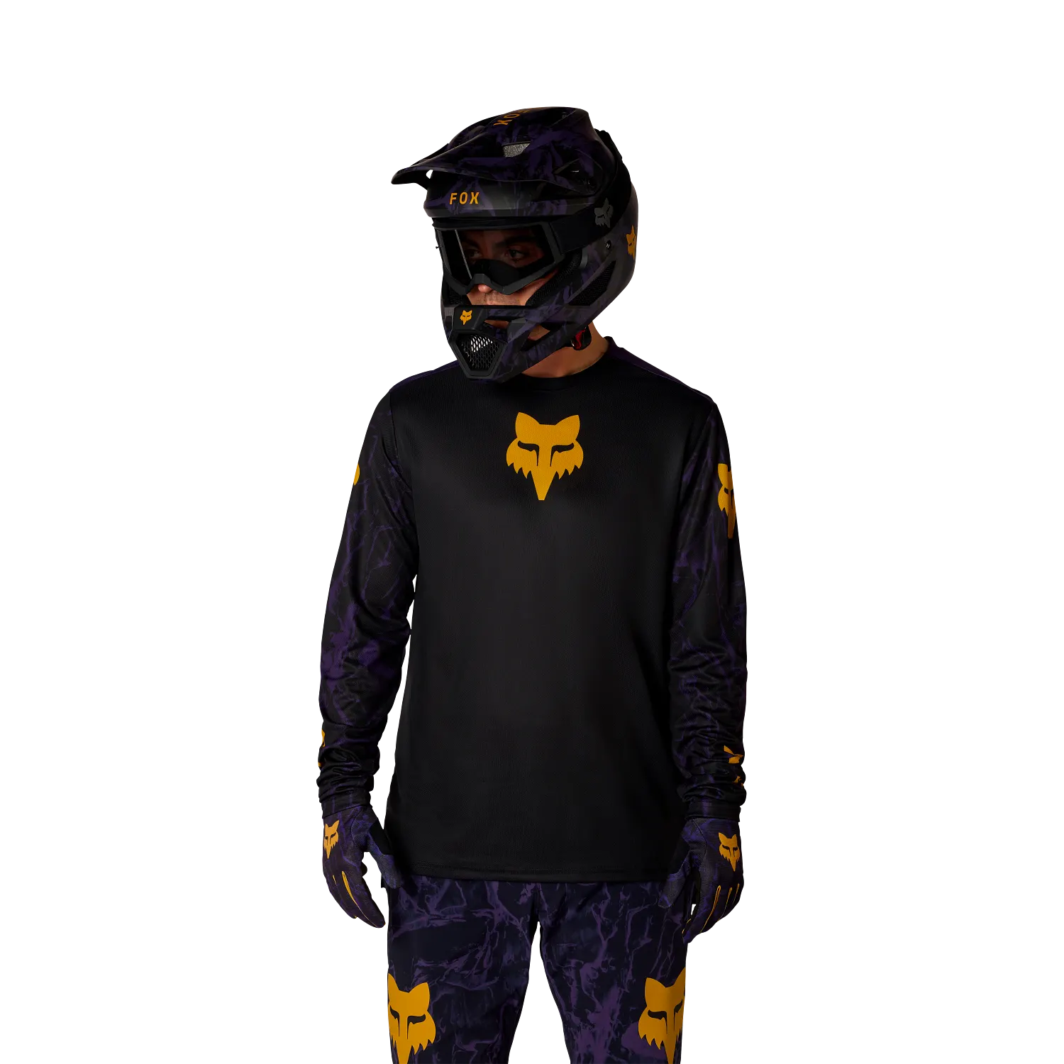 Fox Racing Men's Ranger Long Sleeve Jersey Image Print-Plum Purple-Killington Sports