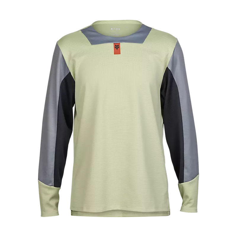 Fox Racing Youth Defend Longsleeve Jersey-Cactus Green-Killington Sports