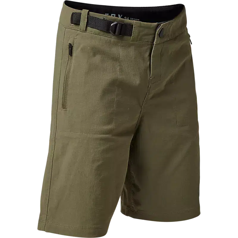 Fox Youth Ranger Lined Shorts-Olive Green-Killington Sports