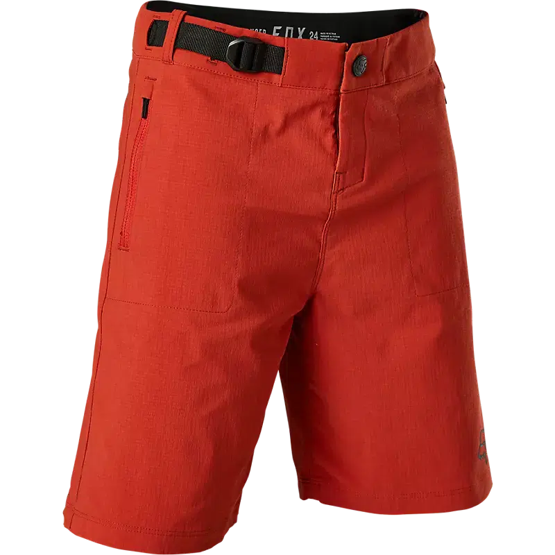 Fox Youth Ranger Lined Shorts-Red Clay-Killington Sports