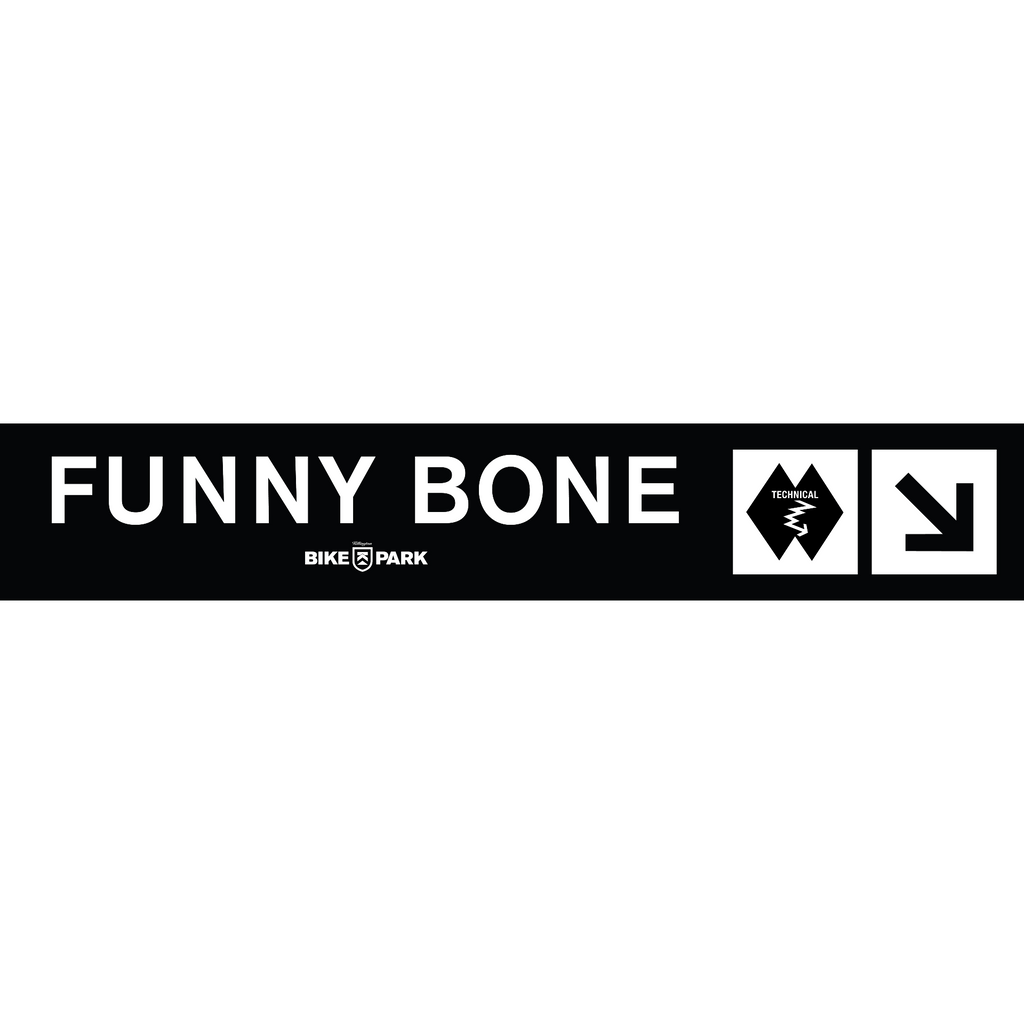 Funny Bone Mountain Bike Trail Sign-Killington Logo-Killington Sports
