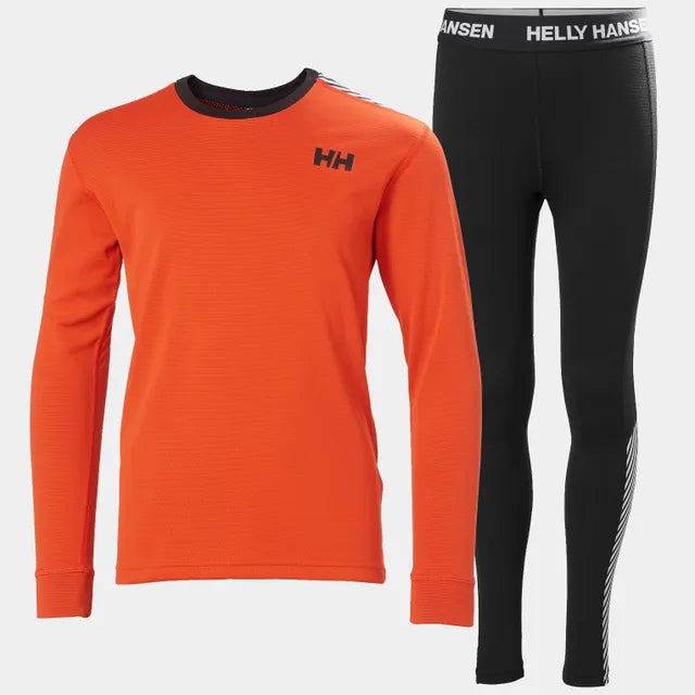 Helly Hansen Juniors' HH LIFA® ACTIVE Base Layer Set-Cherry Tomato-Killington Sports