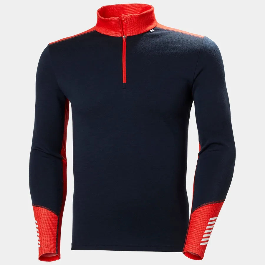 Helly Hansen Men's LIFA® Merino Midweight Half-Zip Base Layer-Navy-Killington Sports
