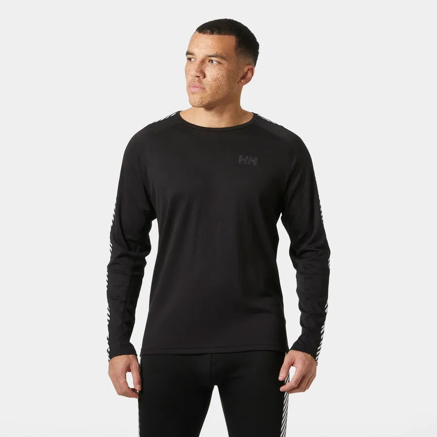 Helly Hansen Men's LIFA® ACTIVE Stripe Crew Base Layer-Black-Killington Sports