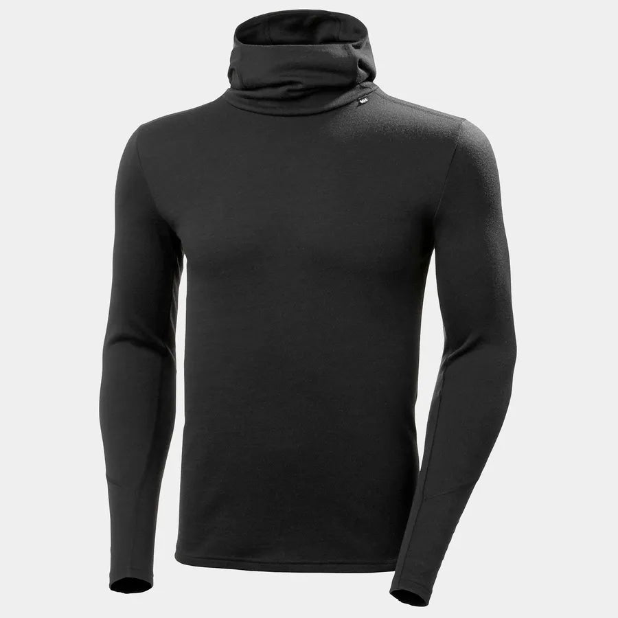 Helly Hansen Men's LIFA® Merino Midweight 2-In-1 Base Layer Hoodie-Black-Killington Sports