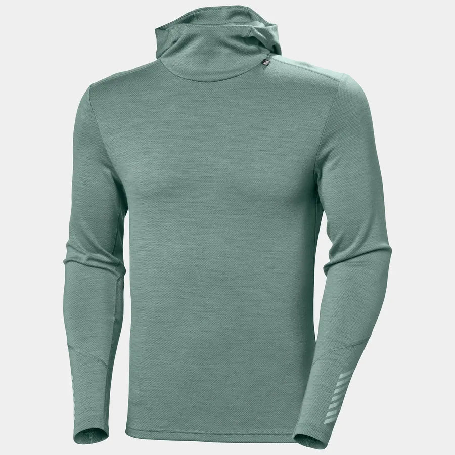 Helly Hansen Men's LIFA® Merino Midweight 2-In-1 Base Layer Hoodie-Cactus-Killington Sports