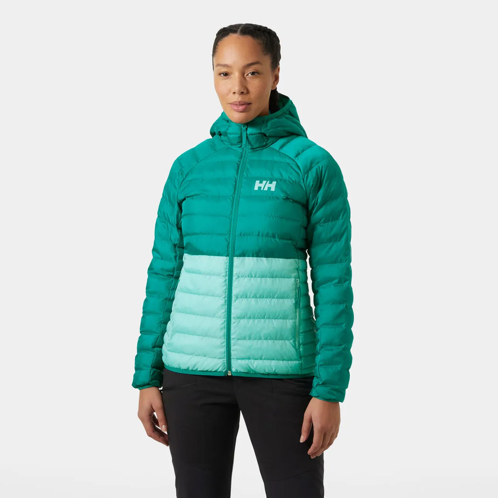 Helly Hansen Women’s Banff Hooded Insulator-Lagoon/Signal Green-Killington Sports