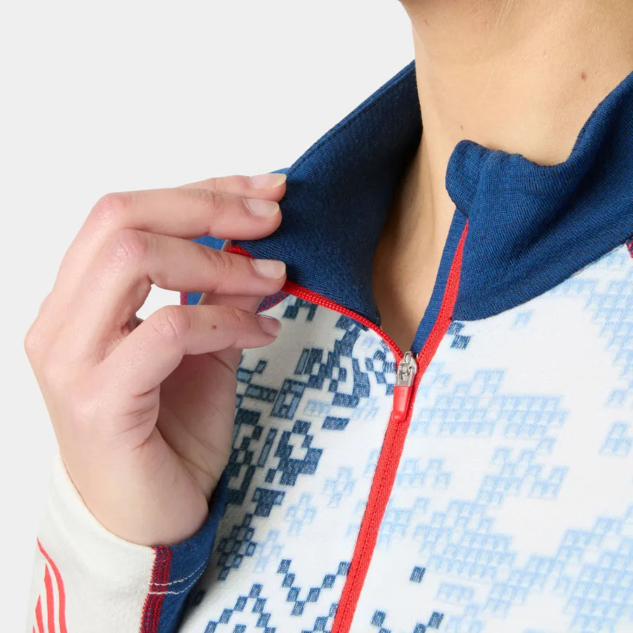 Helly Hansen Women's LIFA® Merino Midweight Graphic Half-Zip Base Layer-Killington Sports