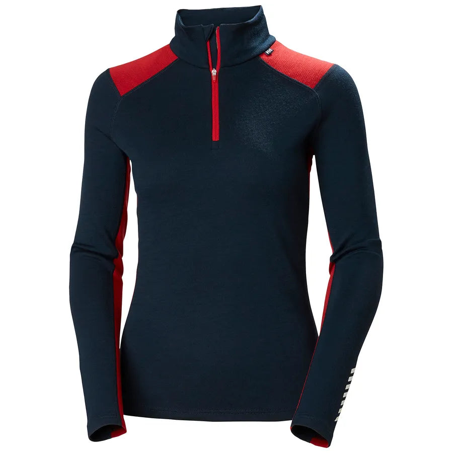 Helly Hansen Women's LIFA® Merino Midweight Half-Zip Base Layer-Navy-Killington Sports