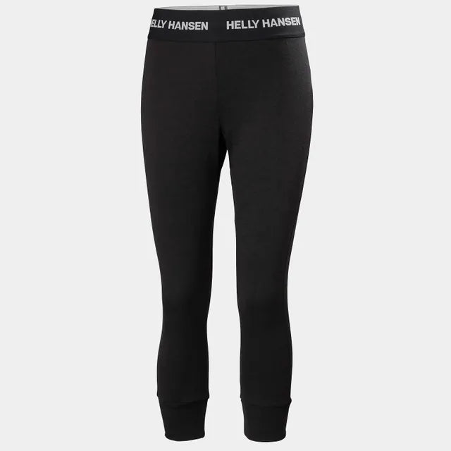 Helly Hansen Women's LIFA® Merino Midweight Base Layer 3/4 Pants-Black-Killington Sports