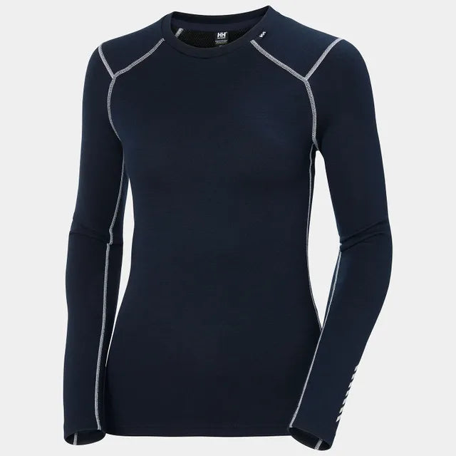 Helly Hansen Women's LIFA® Merino Midweight Crew Base Layer-Navy-Killington Sports