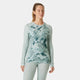 Helly Hansen Women’s LIFA® Merino Midweight Graphic Long-Sleeve Crew Base Layer-Green Mist-Killington Sports