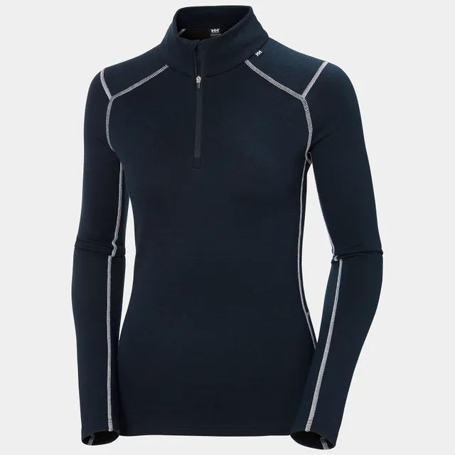 Helly Hansen Women's LIFA® Merino Midweight Half-Zip Base Layer-Navy-Killington Sports