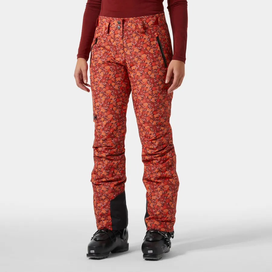 Helly Hansen Women’s Legendary Insulated Ski Pants-Red Flower-Killington Sports