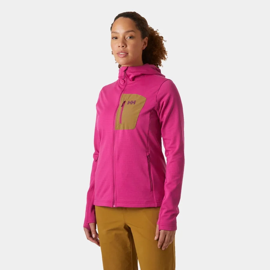 Helly Hansen Women's Versalite Fleece Hooded Jacket-Magenta-Killington Sports