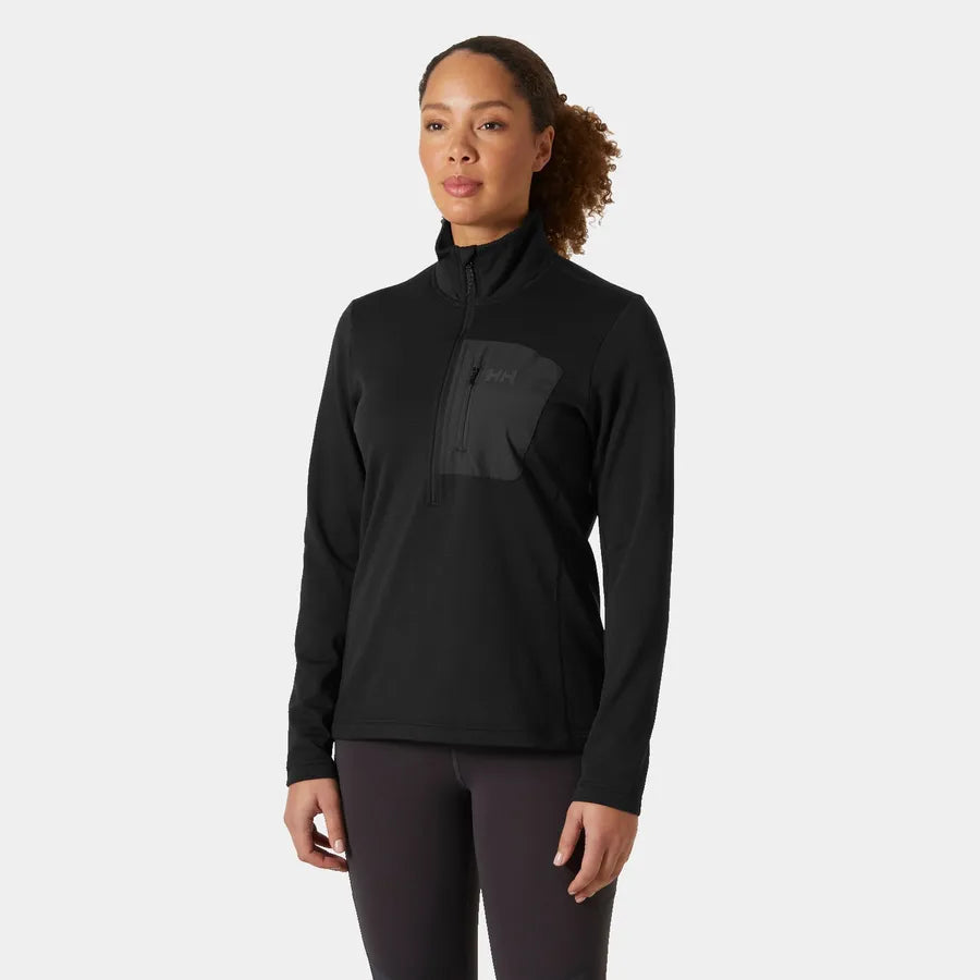 Helly Hansen Women's Versalite Half Zip Fleece-Black-Killington Sports
