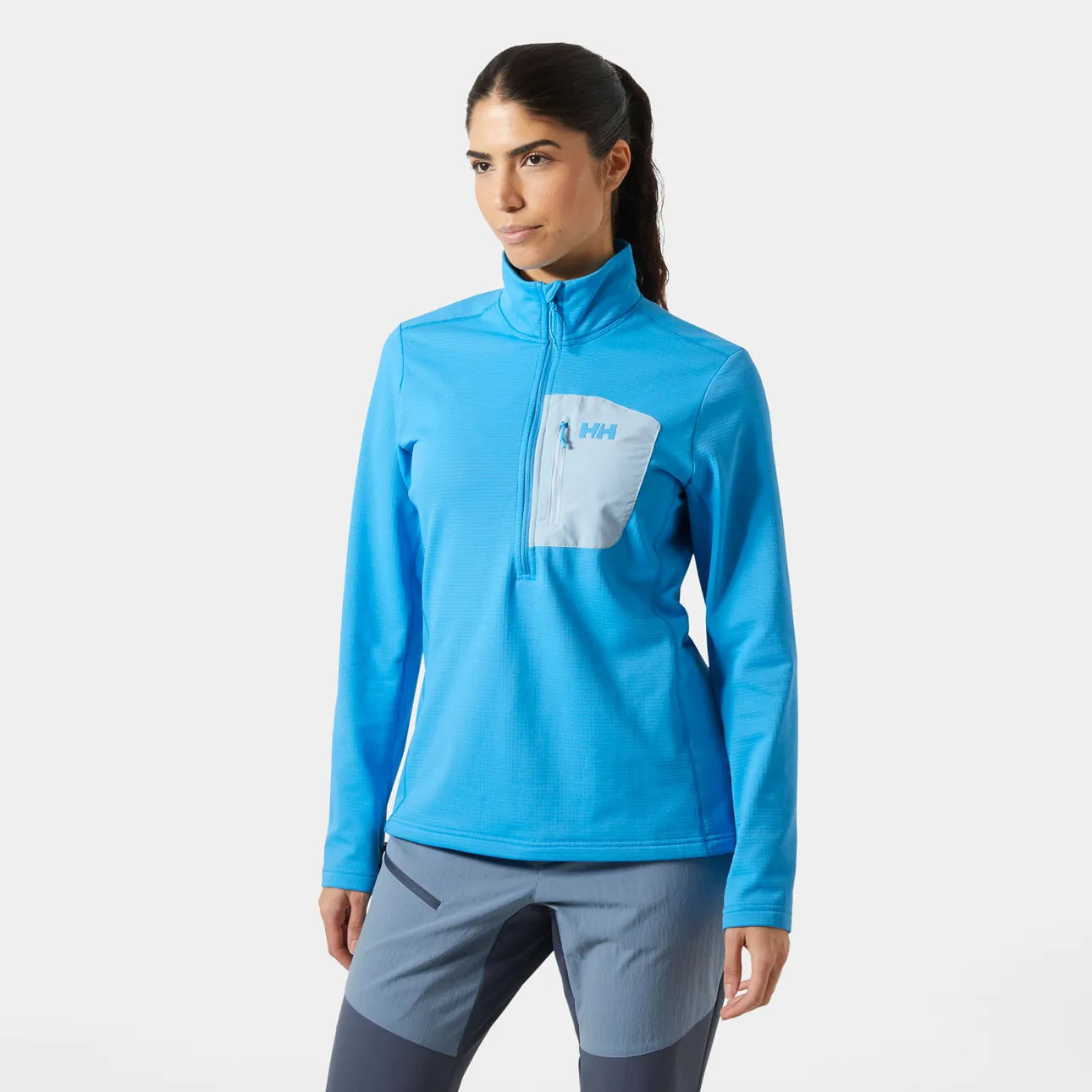 Helly Hansen Women's Versalite Half Zip Fleece-Cyan-Killington Sports