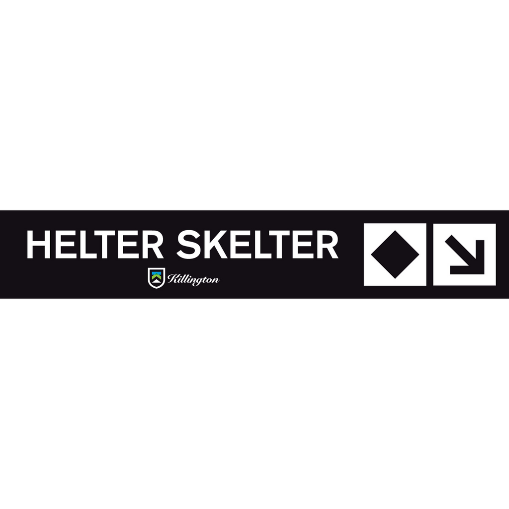 Helter Skelter Trail Sign-Killington Logo-Killington Sports