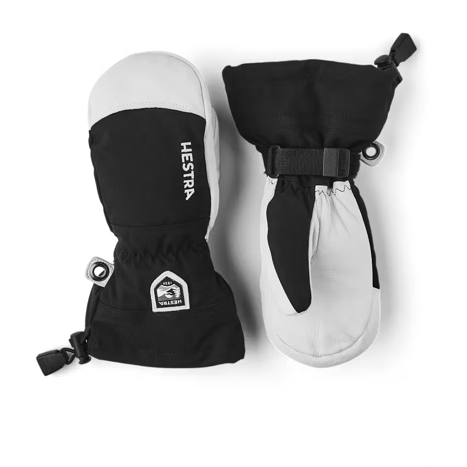 Hestra Army Leather Heli Ski Jr Mitt-Black-Killington Sports