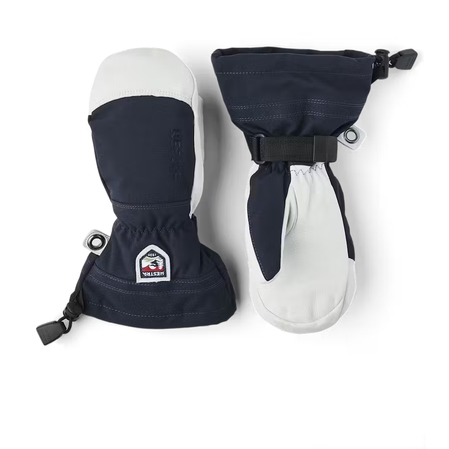 Hestra Army Leather Heli Ski Jr Mitt-Navy-Killington Sports