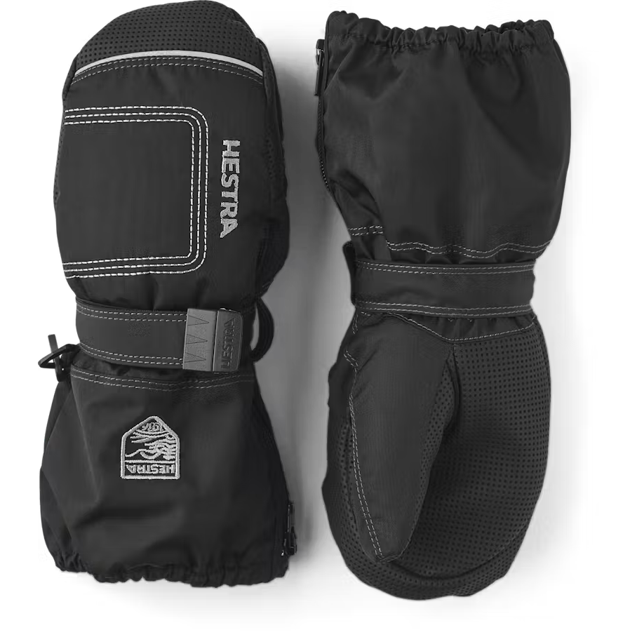 Hestra Baby Zip Long Mitt-Black/Black-Killington Sports