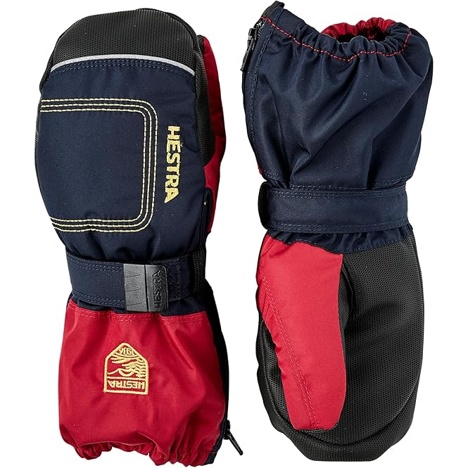 Hestra Baby Zip Long Mitt-Dark Navy/Red-Killington Sports