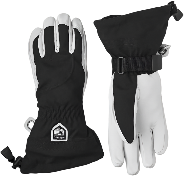 Hestra Women's Heli Glove-Black/Off White-Killington Sports