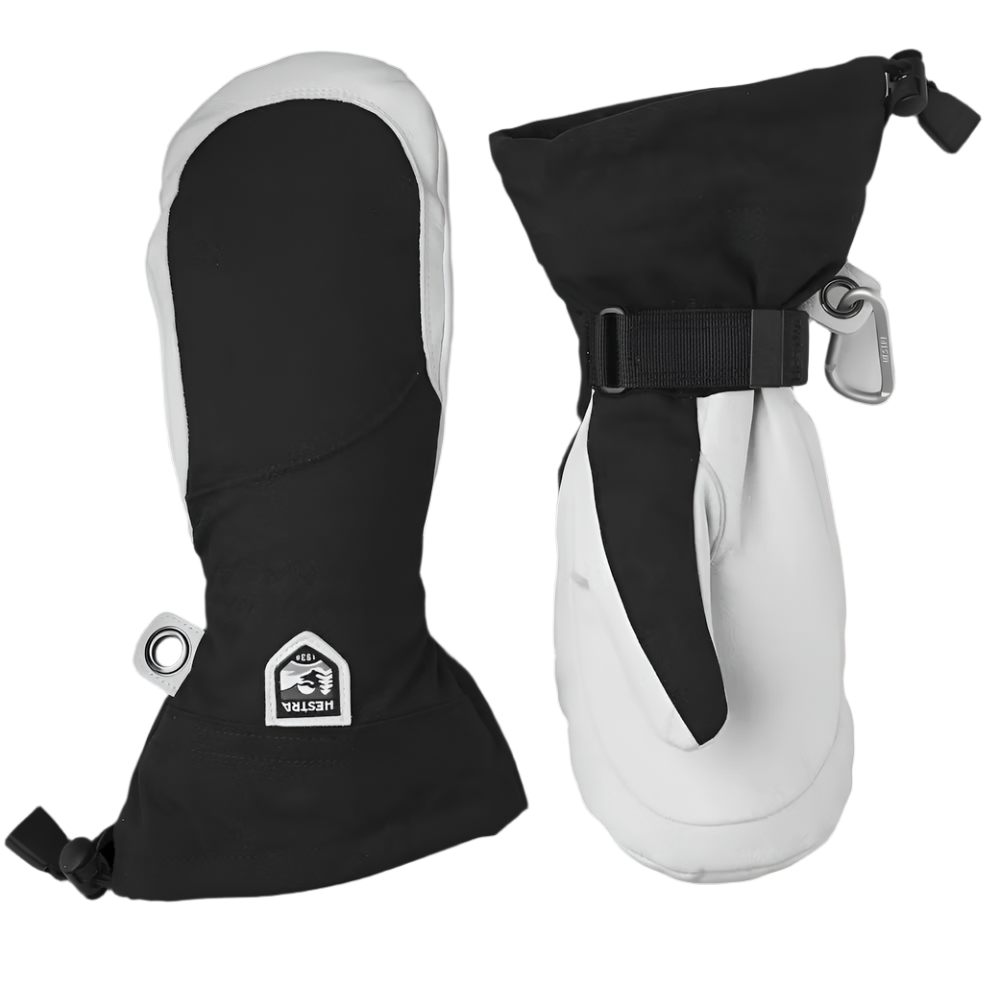 Hestra Women's Heli Mitt-Black/Off White-Killington Sports