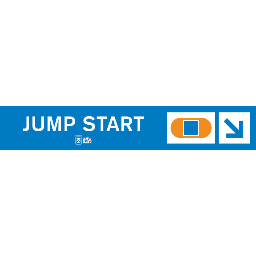 Jump Start Mountain Bike Trail Sign-Killington Sports