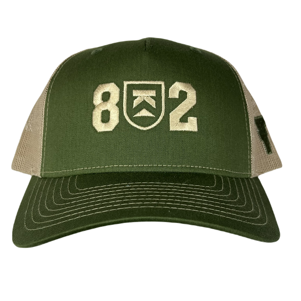 Killington 112 Five Panel '802' Trucker-Army Olive/Tan-Killington Sports