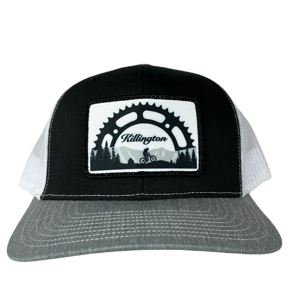 Killington 112 Mountain Bike Patch Trucker-Black/White/Heather Grey-Killington Sports