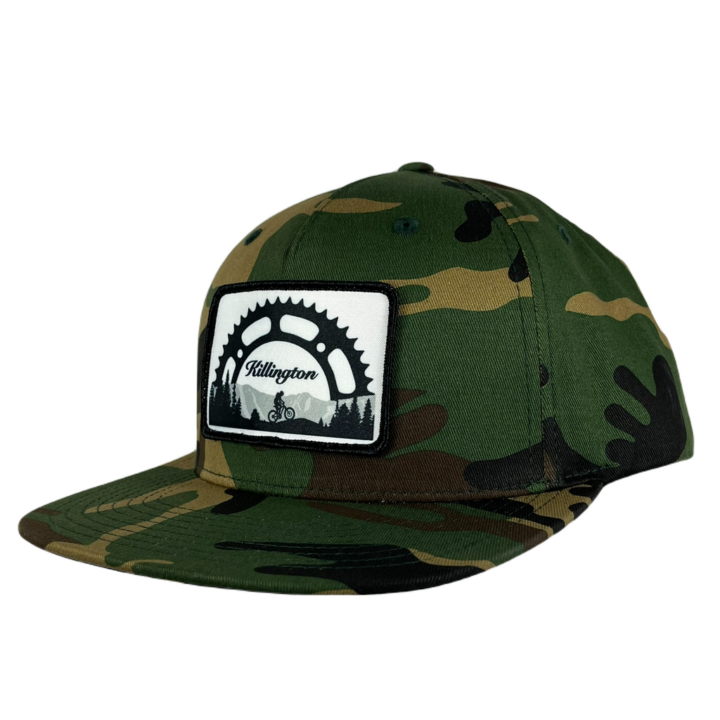 Killington 255 Mountain Bike Patch Pinch Front Hat-Green Camo-Killington Sports