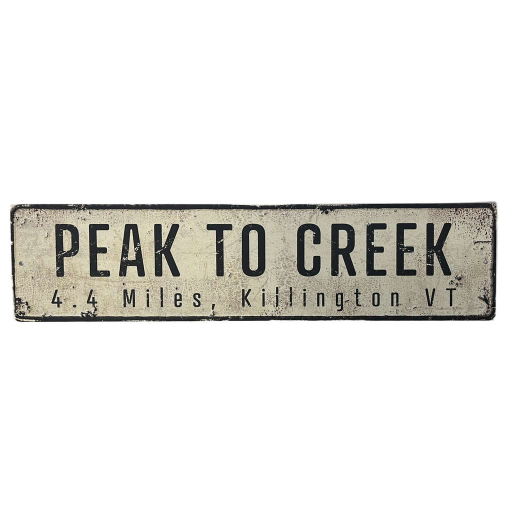 Killington Aluminum Wall Art: Peak to Creek-White-Killington Sports
