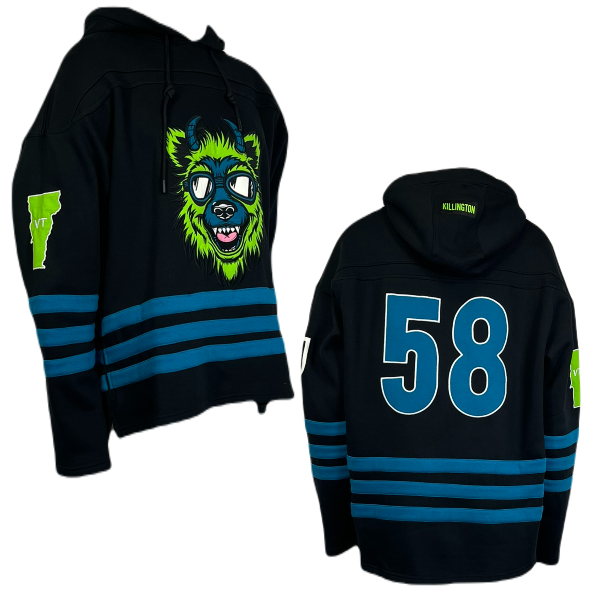 Killington Beast of the East Jersey Hoodie-Black-Killington Sports