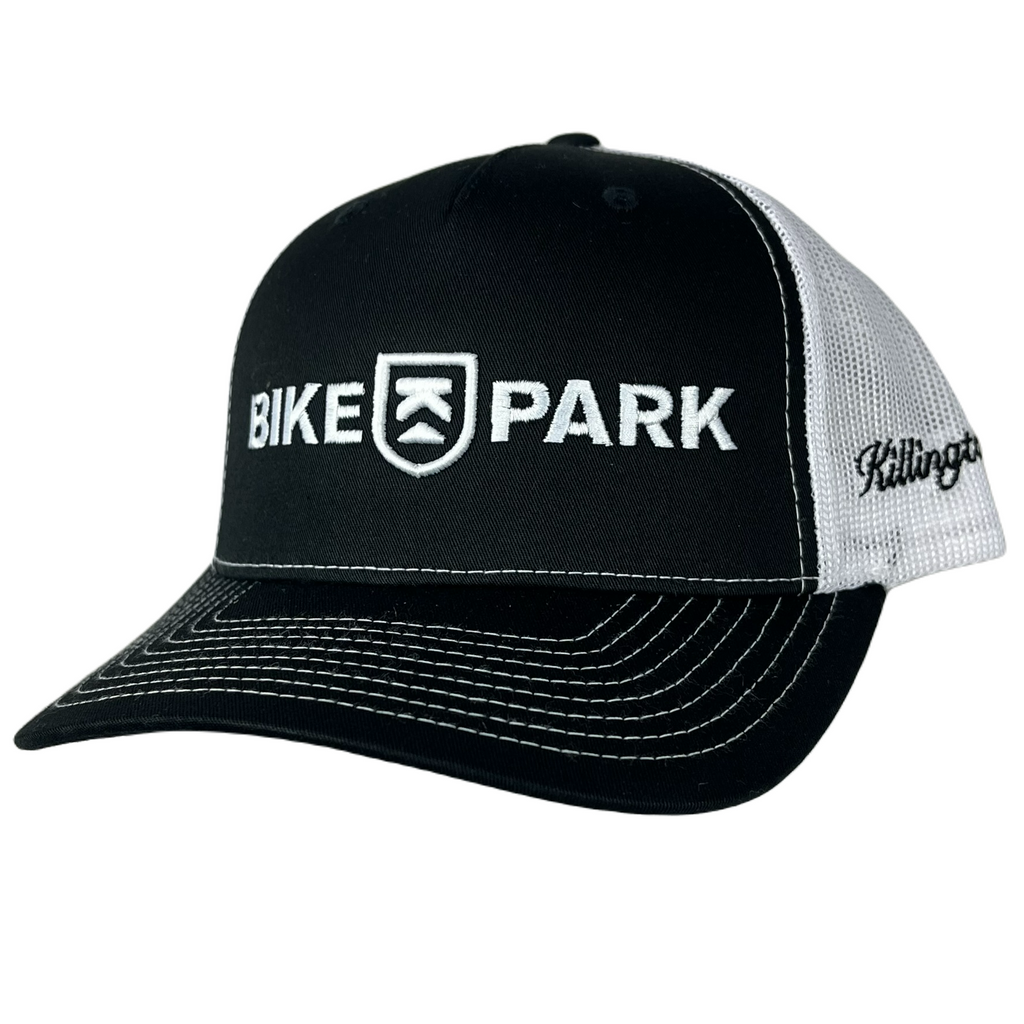 Killington Bike Park 112 3D Embroidery Trucker Hat-Black/White-Killington Sports