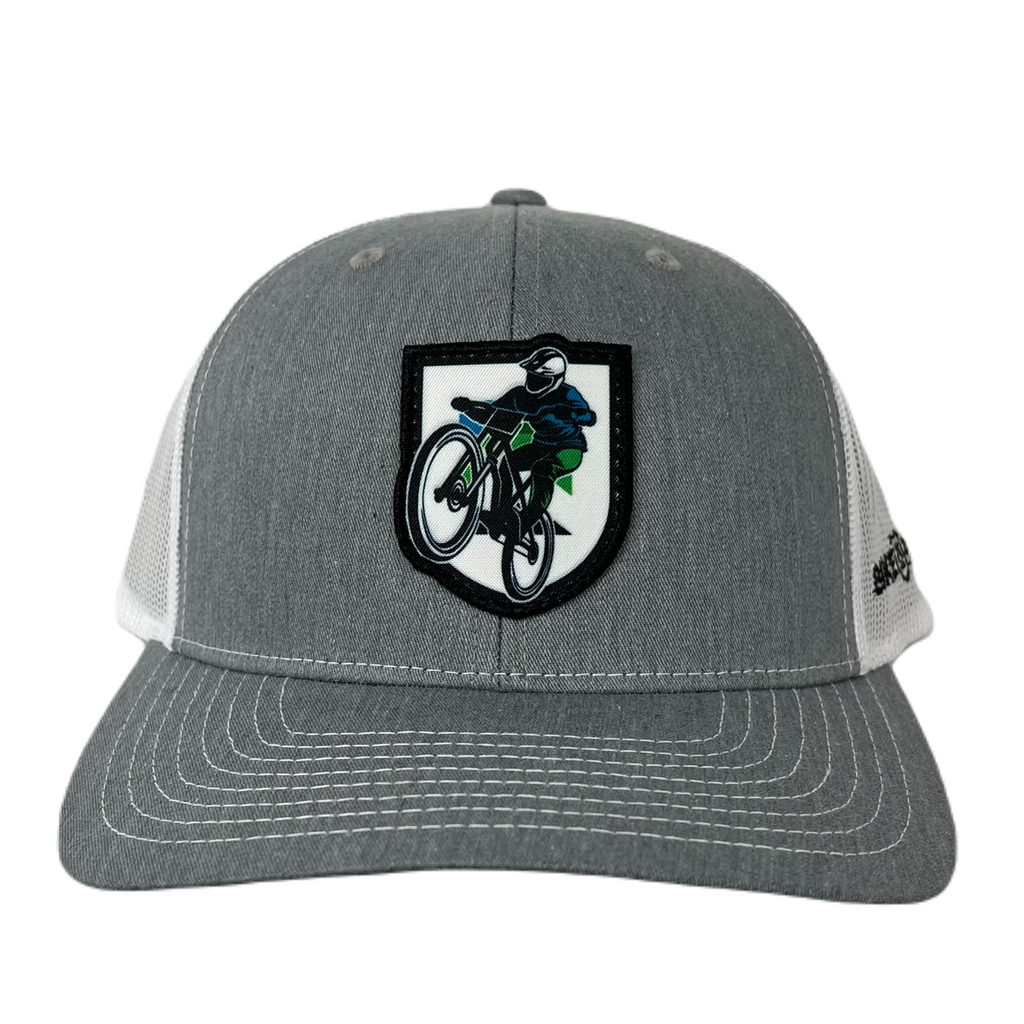 Killington Bike Park 112 Biker Shield Trucker-Heather Grey/White-Killington Sports