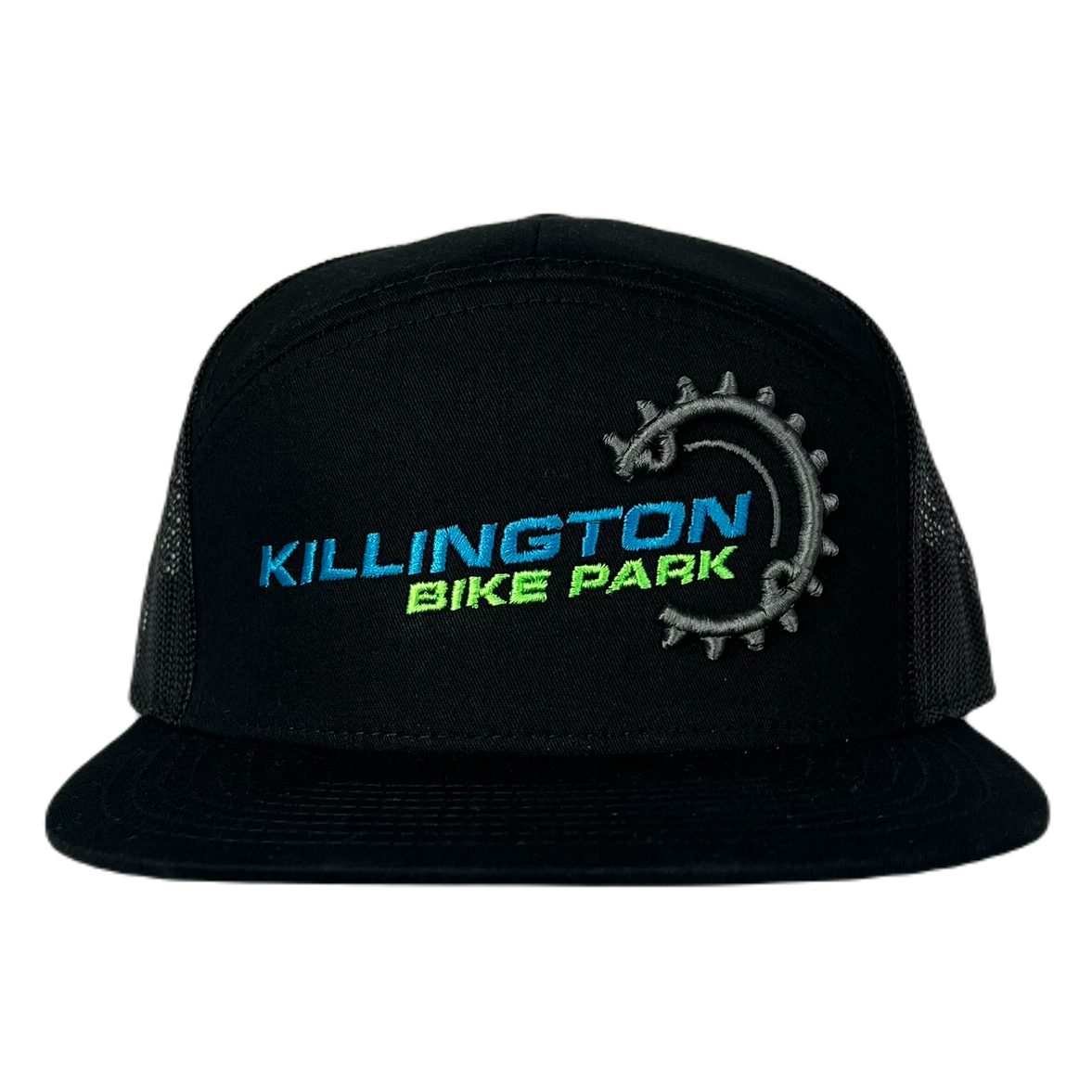 Killington Bike Park 168 3D Chain Trucker Hat-Black-Killington Sports