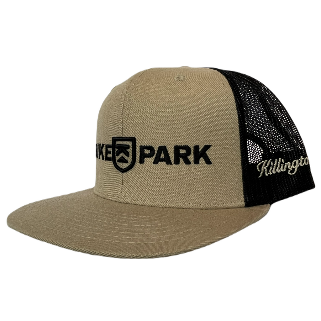 Killington Bike Park 511 3D Embroidery Trucker Hat-Khaki/Black-Killington Sports