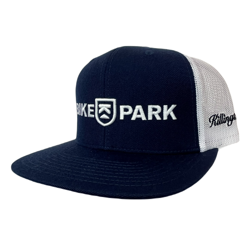 Killington Bike Park 511 3D Embroidery Trucker Hat-Navy/White-Killington Sports