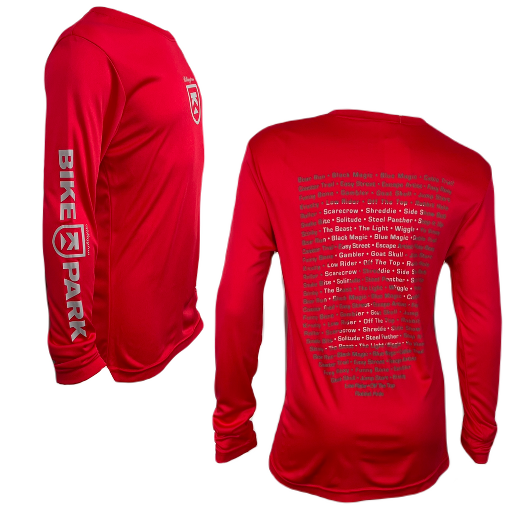 Killington Bike Park 'Bike Trails' Youth Tech Long Sleeve Tee-Killington Sports