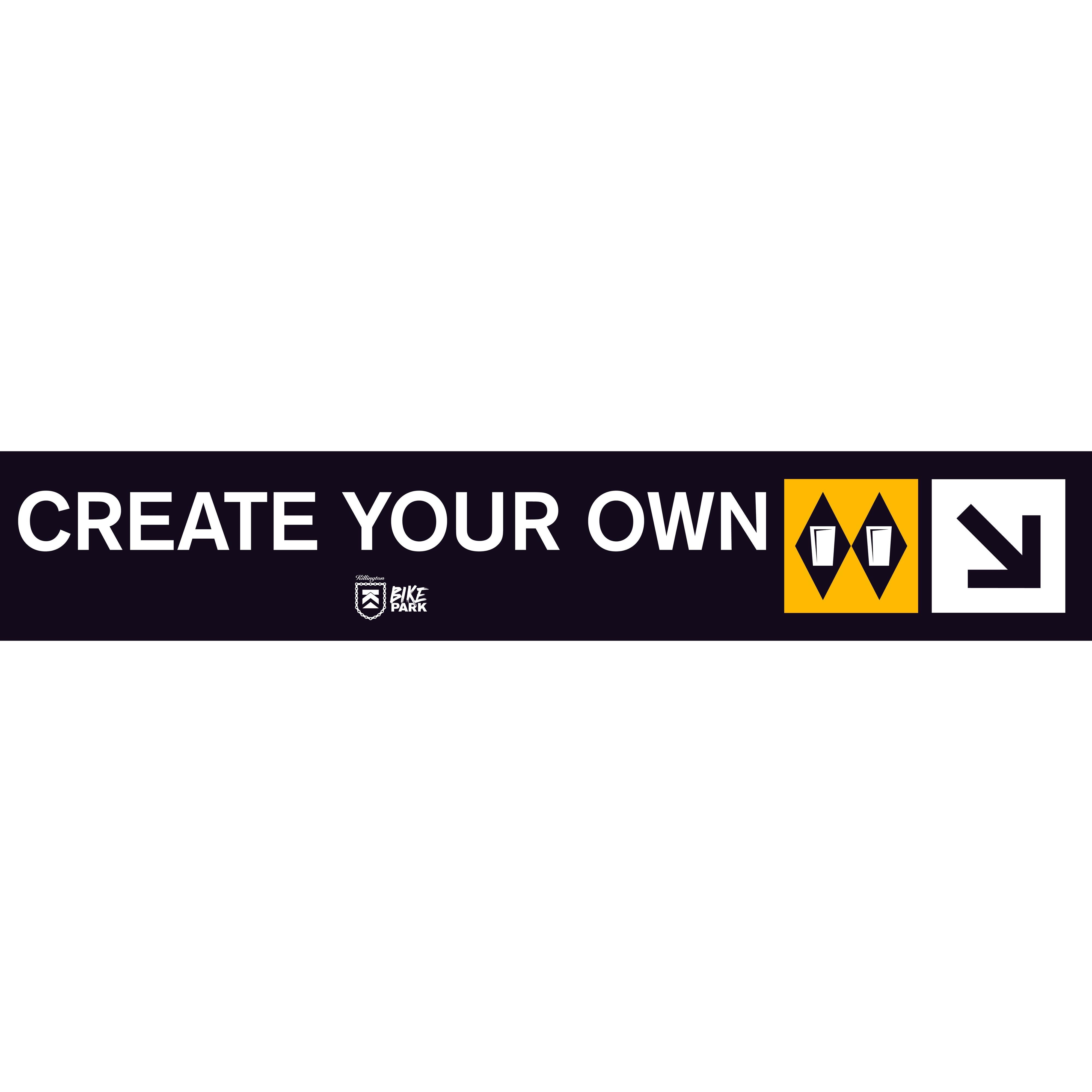 Killington Bike Park Create Your Own Custom Trail Sign-Shot Glasses (Double Black Only)-Killington Sports