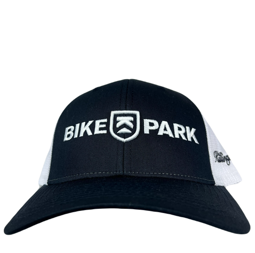 Killington Bike Park Embroidery 115 3D Trucker Hat-Navy/White-Killington Sports