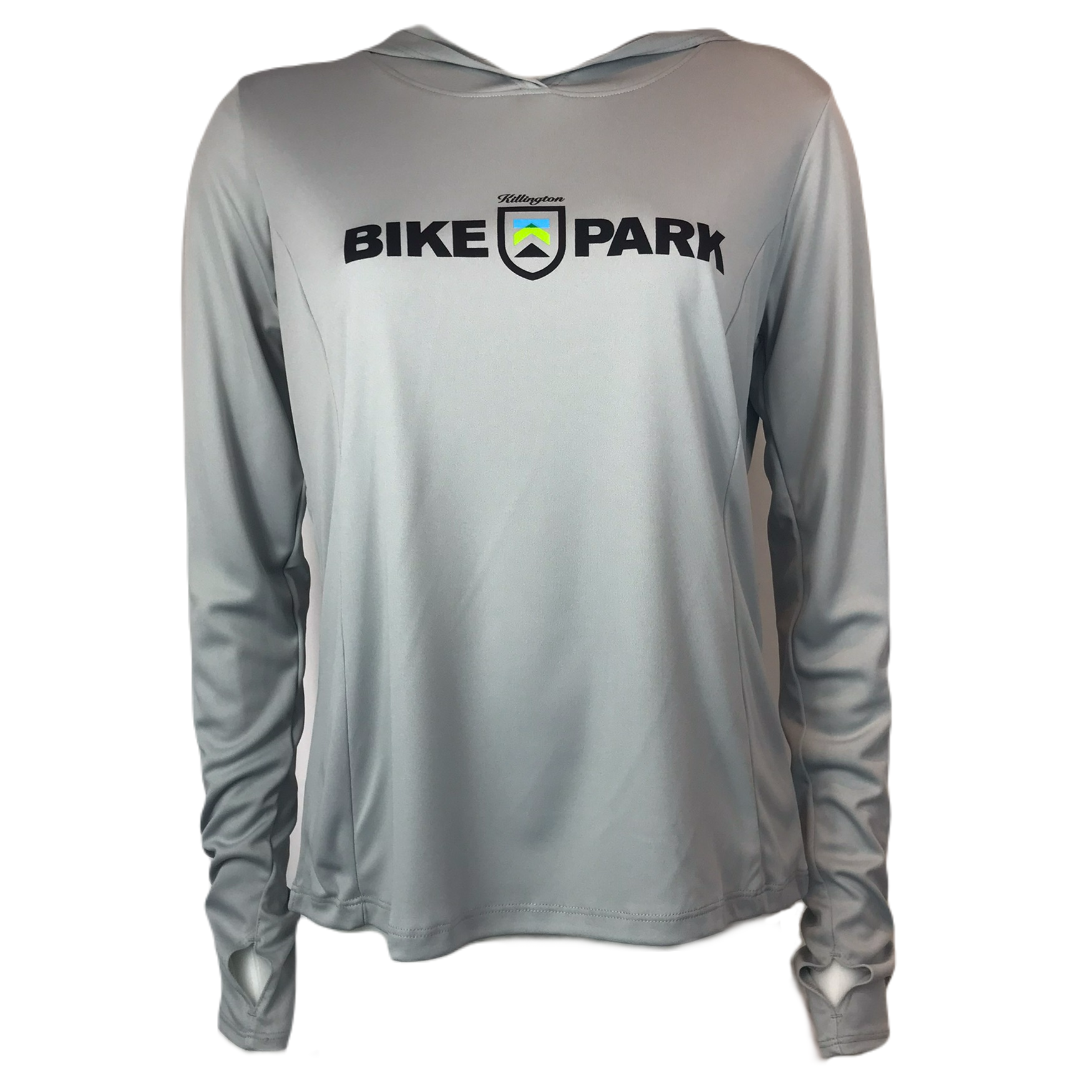 Killington Bike Park Logo Women's Tech Hoodie-Silver-Killington Sports