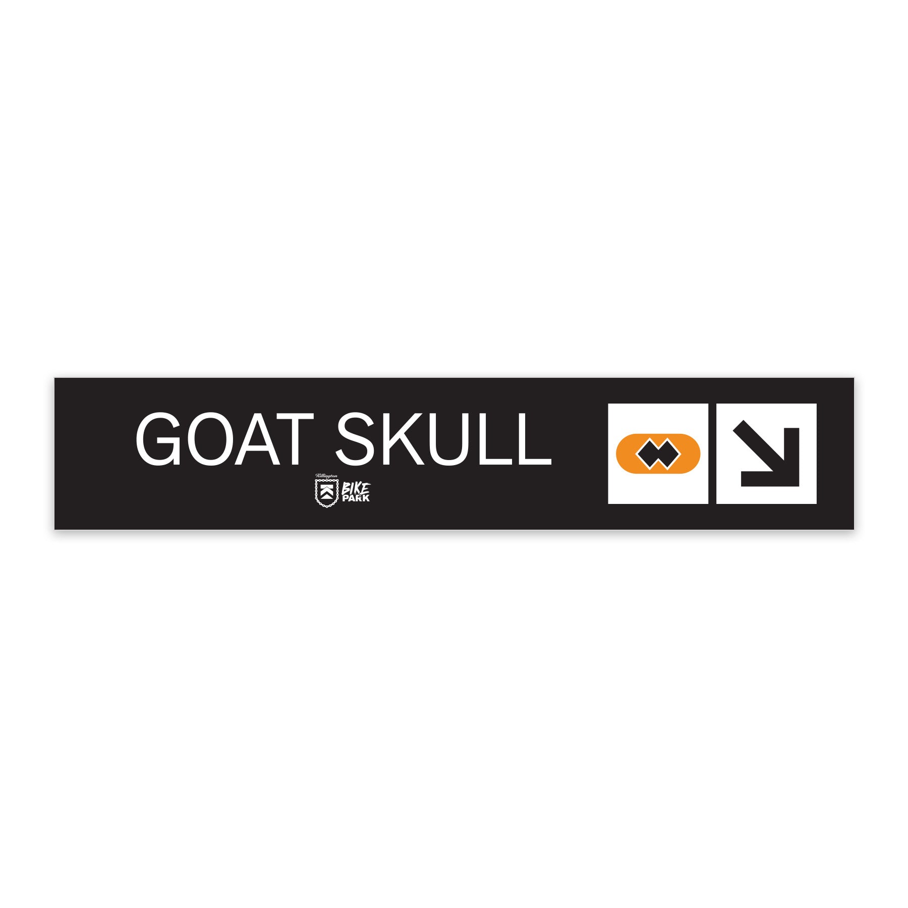 Killington Bike Park MINI Metal Trail Signs-Goat Skull-Killington Sports