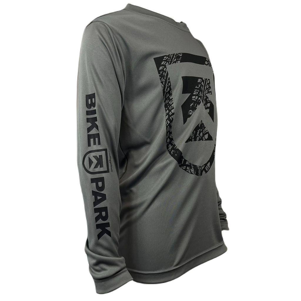 Killington Bike Park Tracks Shield Youth Tech Long Sleeve Tee-Killington Sports