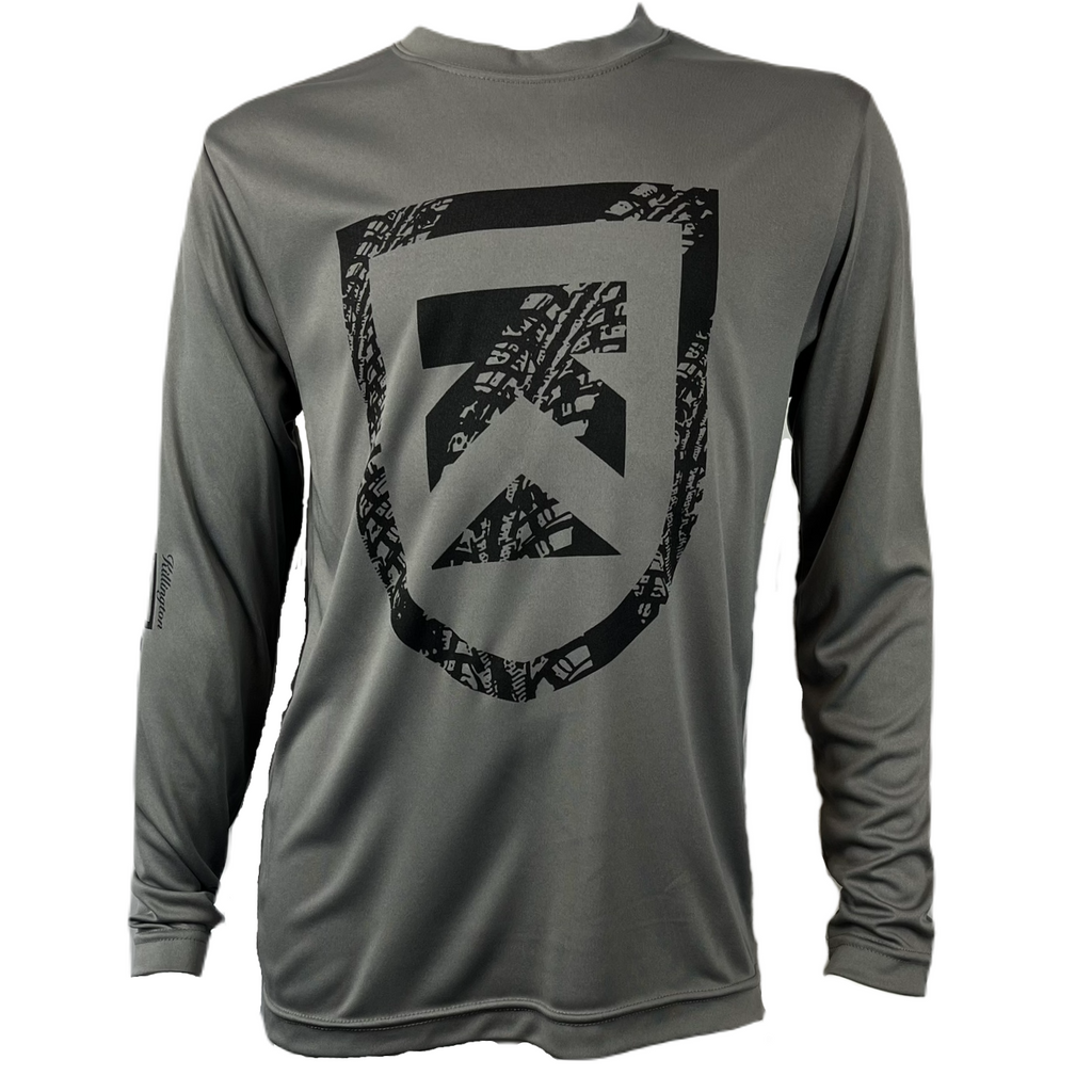 Killington Bike Park Tracks Shield Youth Tech Long Sleeve Tee-Killington Sports